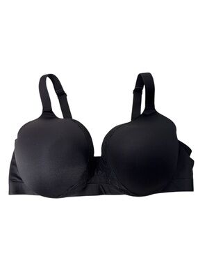 Cacique lightly lined plunge Black Seamless T-Shirt Bra - 46DDD 46F